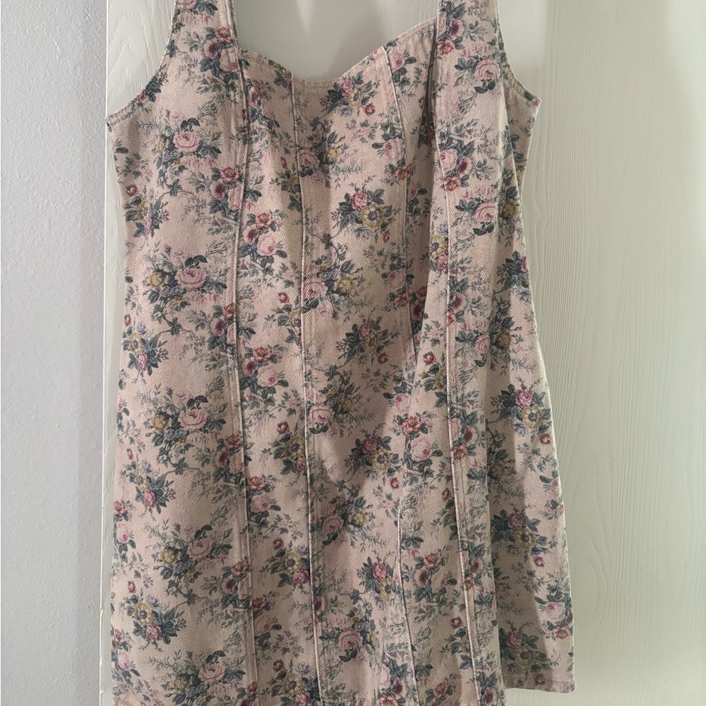 NastyGal Vintage Floral Denim Dress
